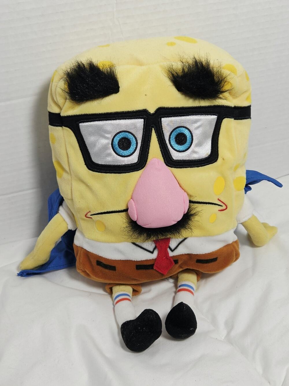 Spongebob Squarepants 12” Plush SundaaaeeePants Disguise Mustache Cape Retired